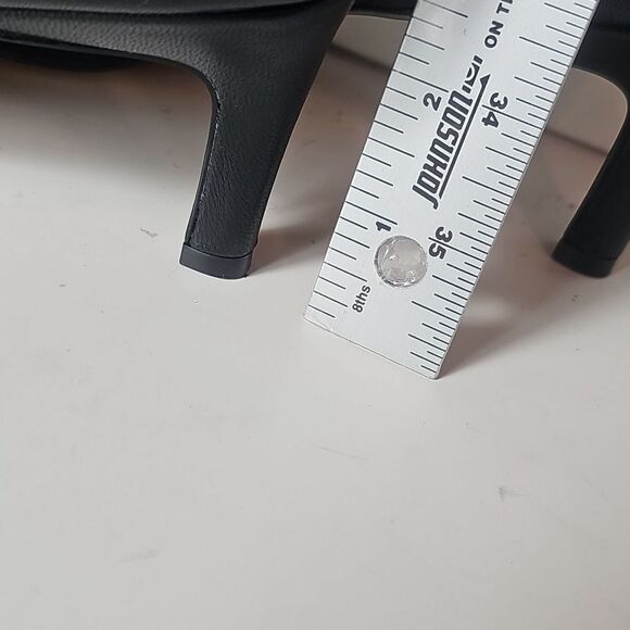 NEW Ann TAYLOR $248 Black Croc Embossed Leather Chain Ankle Boot Size** 11 - Picture 6 of 7